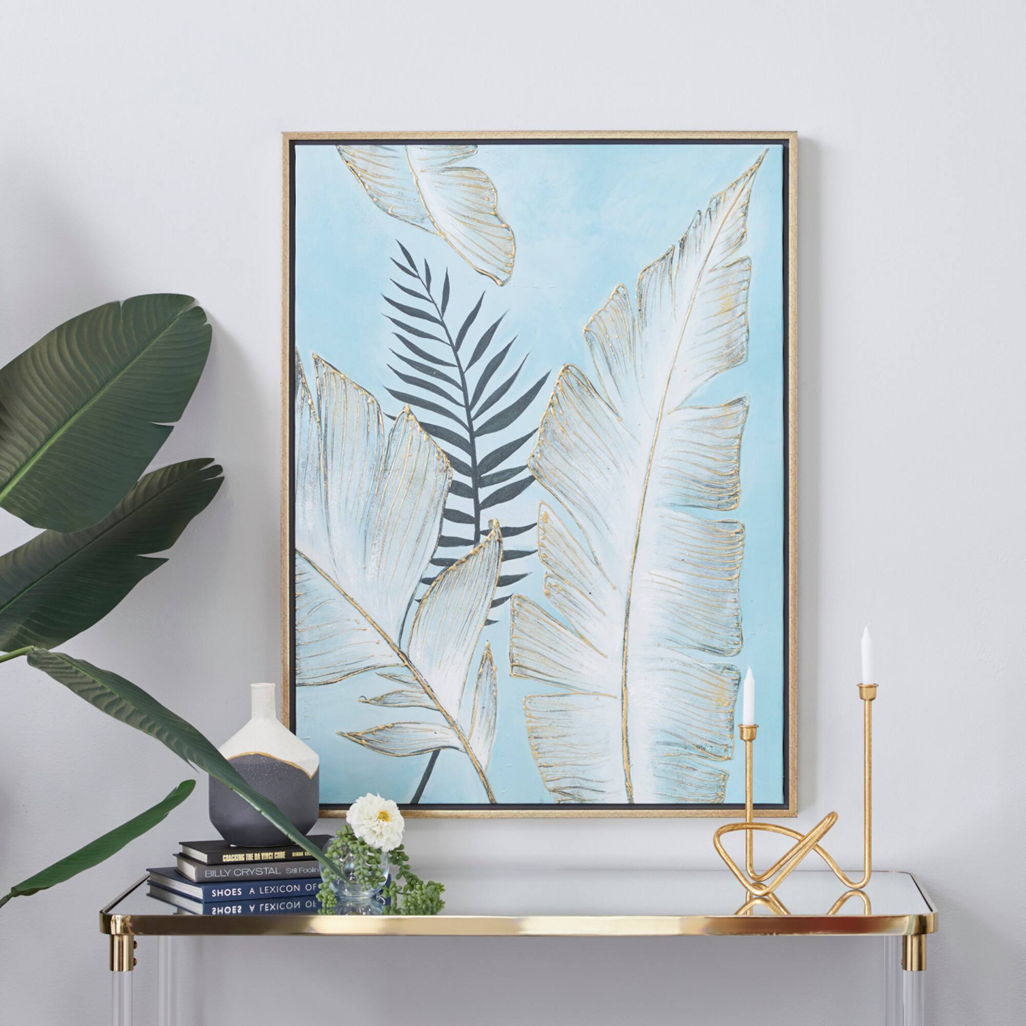 Blue Canvas Coastal Style Wall Art, 40" x 30" x 1"